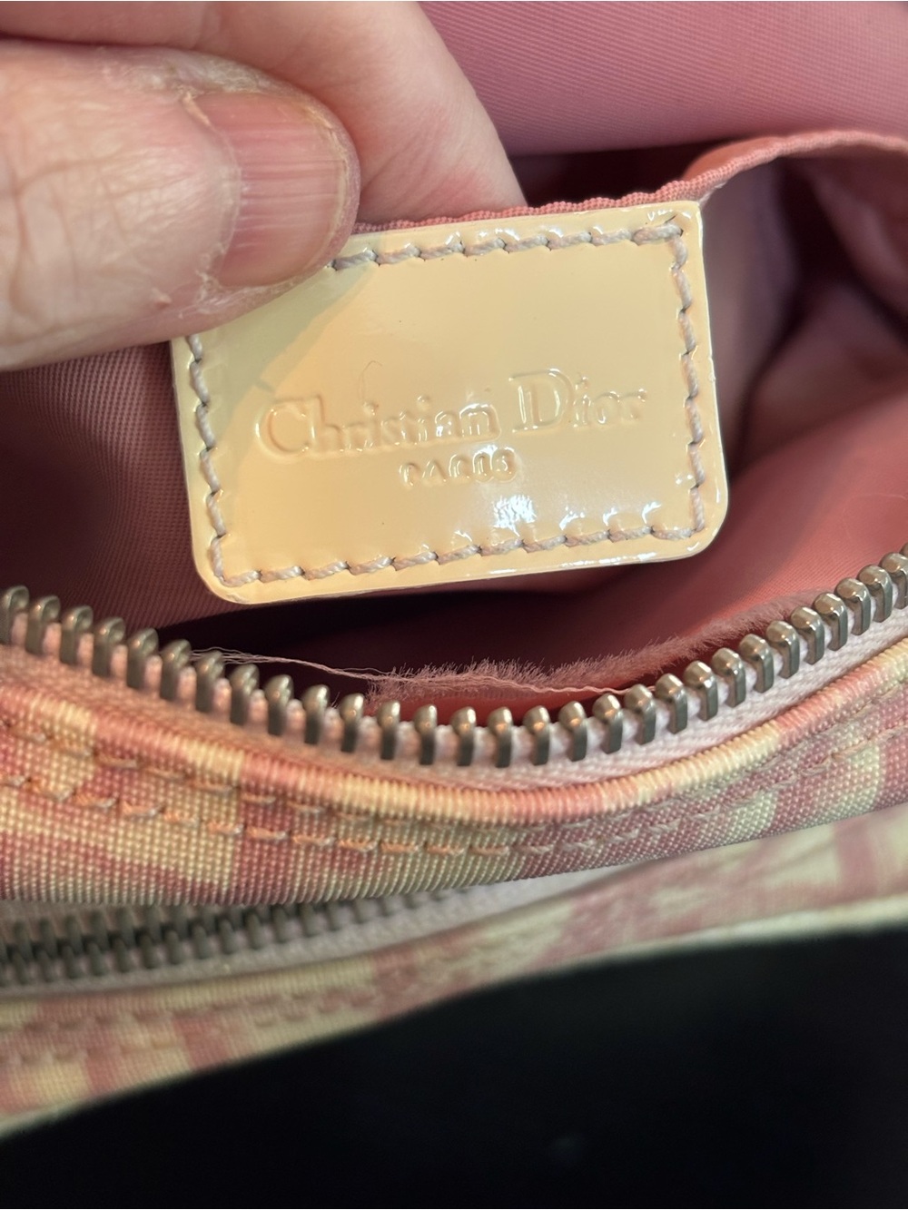 Vintage Christian Dior Pink Trotter No. 1 Crossbody Bag Galliano Era Project Bag - Picture 9 of 16